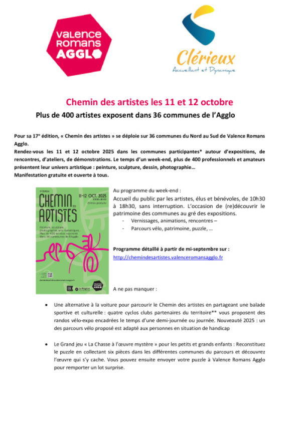 20250926 Infos chemin des artistes